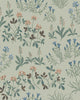 Noras Äng Green and Multi Nordic Folk Wallpaper by Boråstapeter