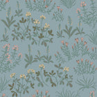 5802 Noras Äng Blue and Multi Wallpaper by Boråstapeter