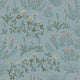 Noras Äng Blue and Multi Nordic Folk Wallpaper by Boråstapeter