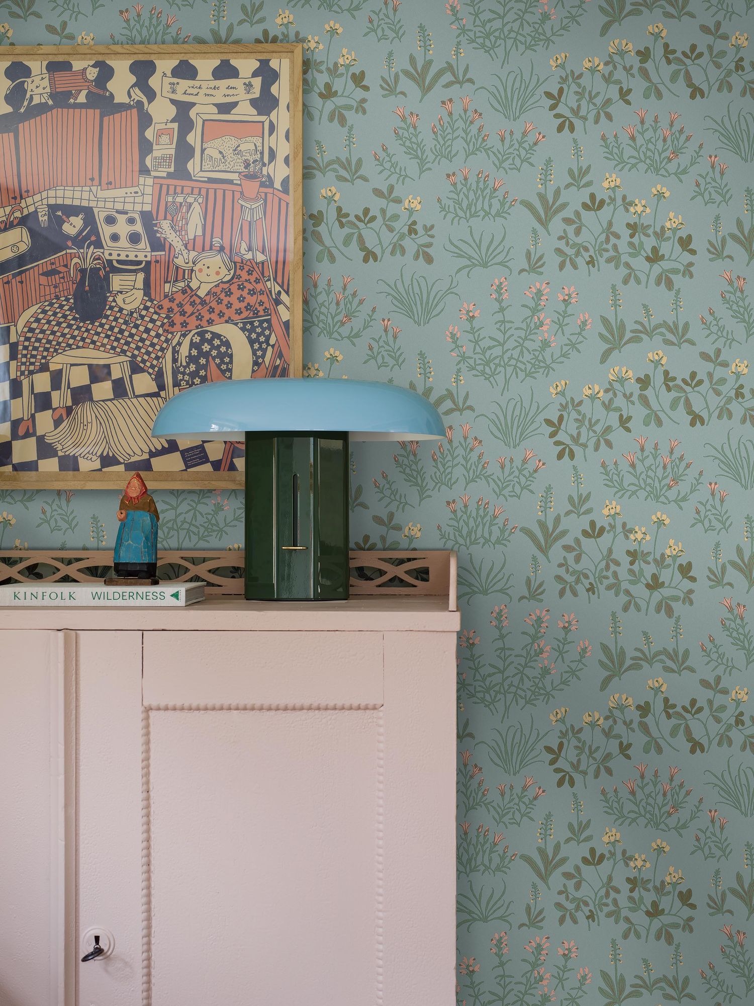 5802 Noras Äng Blue and Multi Wallpaper by Boråstapeter