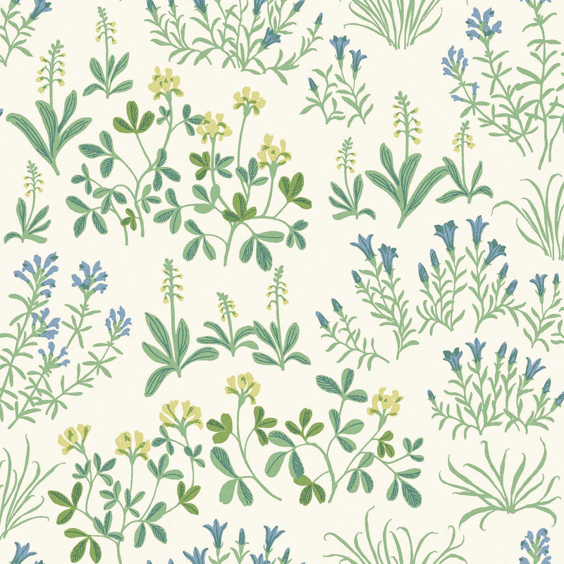 5803 Noras Äng Multi and White Wallpaper by Boråstapeter