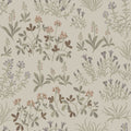 Noras Äng Multi and Beige Nordic Folk Wallpaper by Boråstapeter