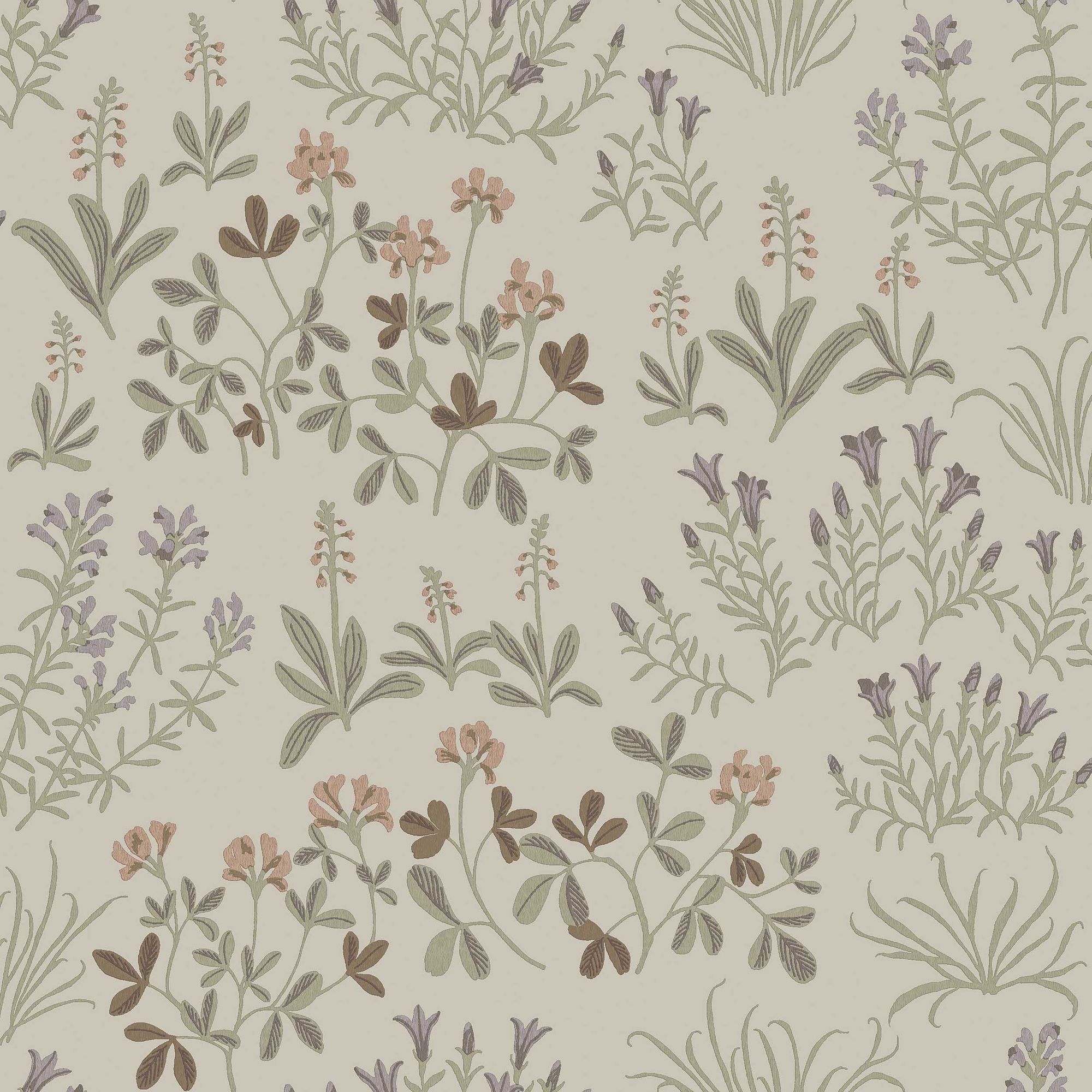 5804 Noras Äng Multi and Beige Wallpaper by Boråstapeter