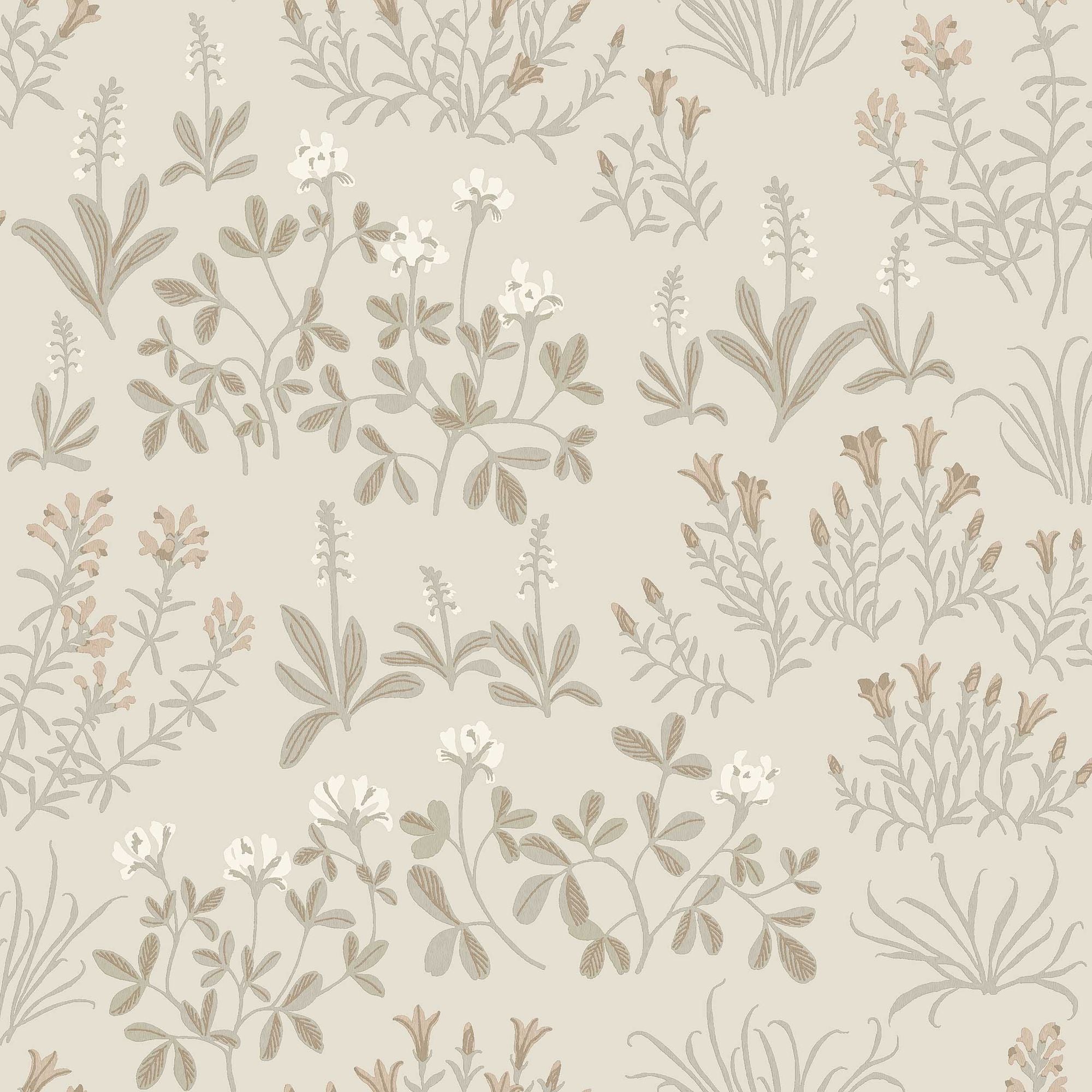 5805 Noras Äng Beige and Multi Wallpaper by Boråstapeter