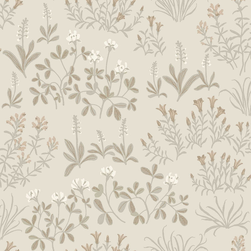 5805 Noras Äng Beige and Multi Wallpaper by Boråstapeter