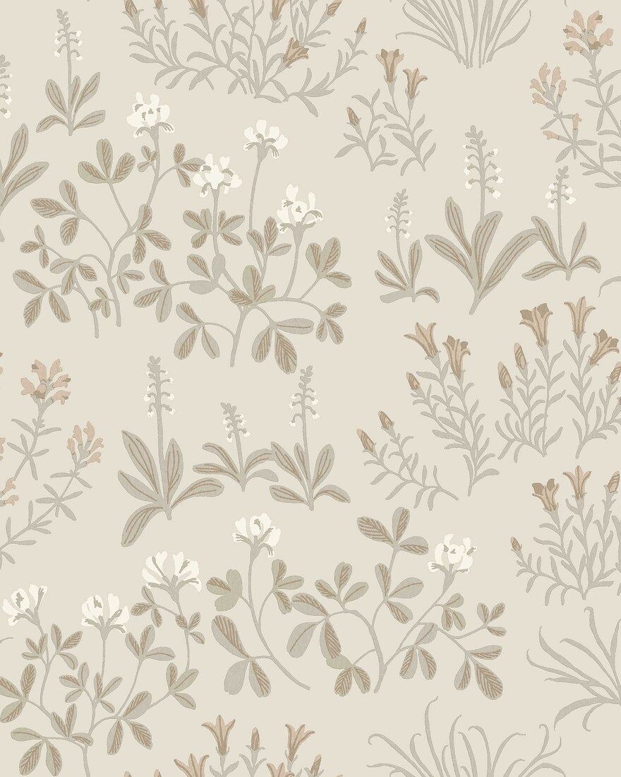 5805 Noras Äng Beige and Multi Wallpaper by Boråstapeter