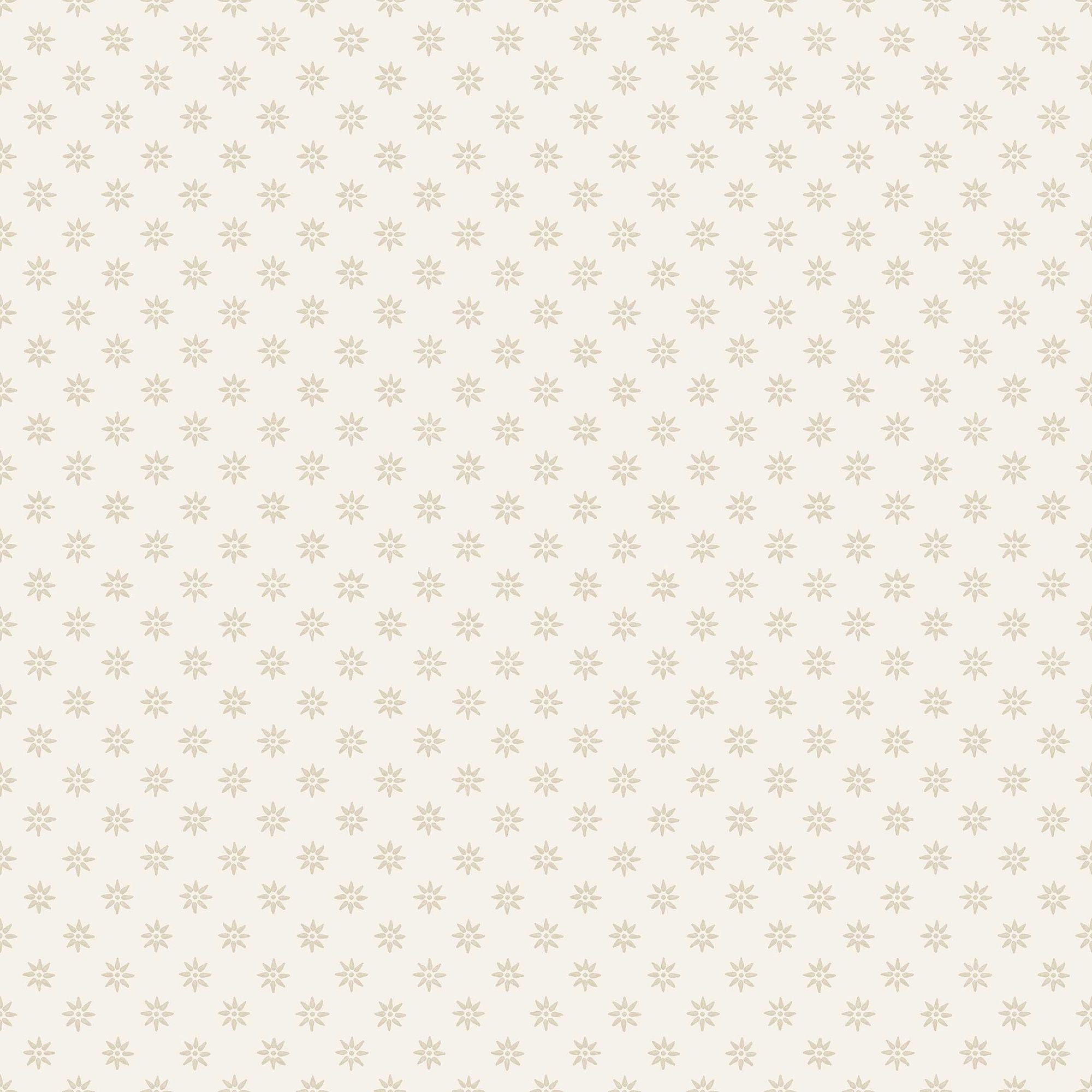 5807 Skogsstjärna Beige and White Wallpaper by Boråstapeter