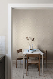 5807 Skogsstjärna Beige and White Wallpaper by Boråstapeter