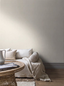 5807 Skogsstjärna Beige and White Wallpaper by Boråstapeter