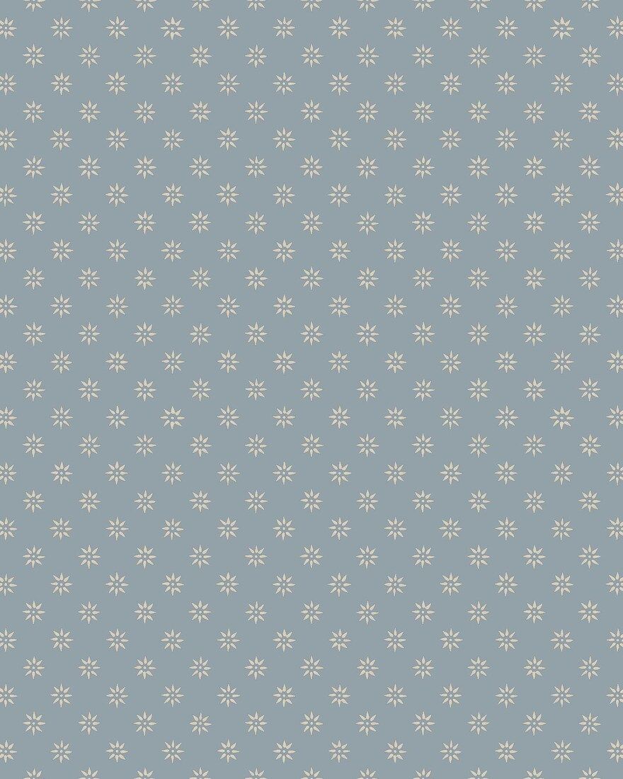 5808 Skogsstjärna Blue and Beige Wallpaper by Boråstapeter