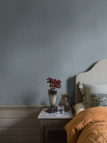 5808 Skogsstjärna Blue and Beige Wallpaper by Boråstapeter