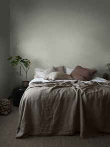 5809 Skogsstjärna Green and White Wallpaper by Boråstapeter