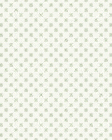 5809 Skogsstjärna Green and White Wallpaper by Boråstapeter