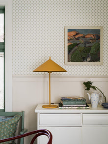5809 Skogsstjärna Green and White Wallpaper by Boråstapeter