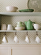 5809 Skogsstjärna Green and White Wallpaper by Boråstapeter