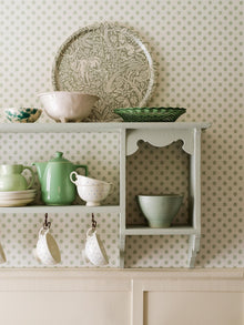 5809 Skogsstjärna Green and White Wallpaper by Boråstapeter
