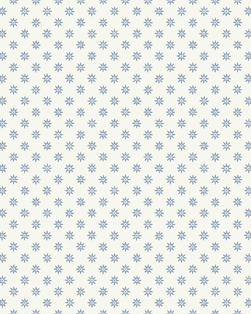 5810 Skogsstjärna Blue and White Wallpaper by Boråstapeter