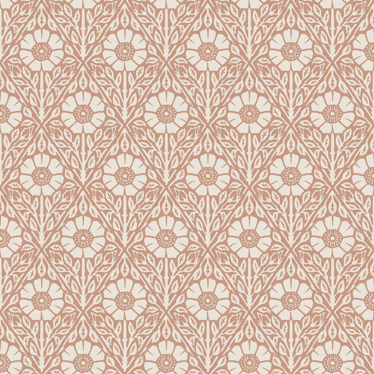 5812 Nyponros Red and White Wallpaper by Boråstapeter