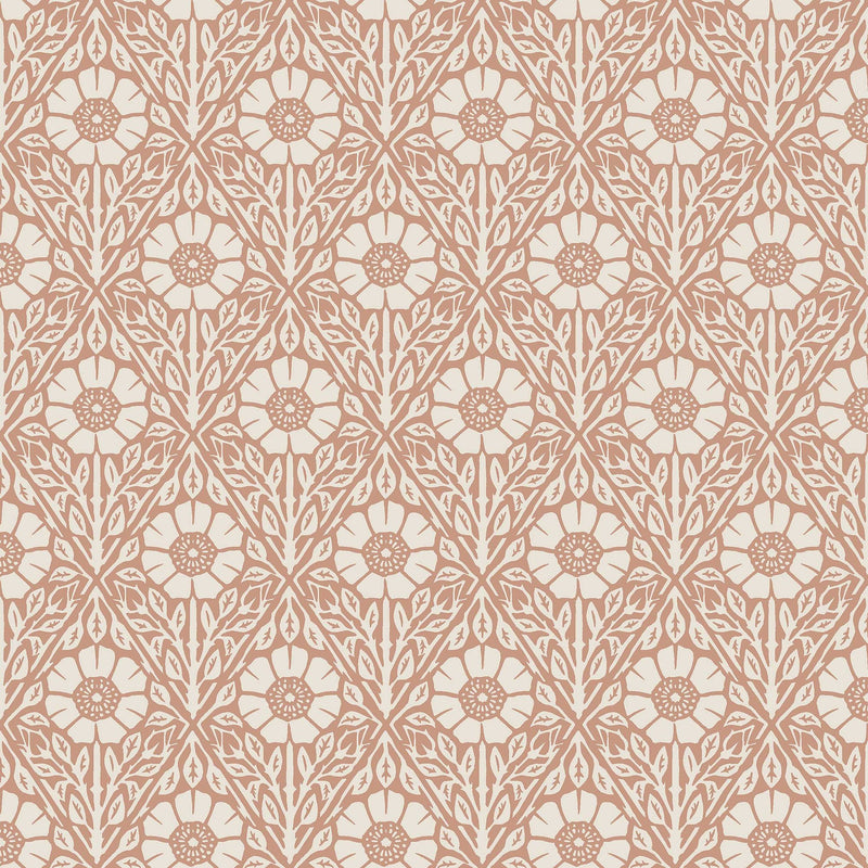 5812 Nyponros Red and White Wallpaper by Boråstapeter
