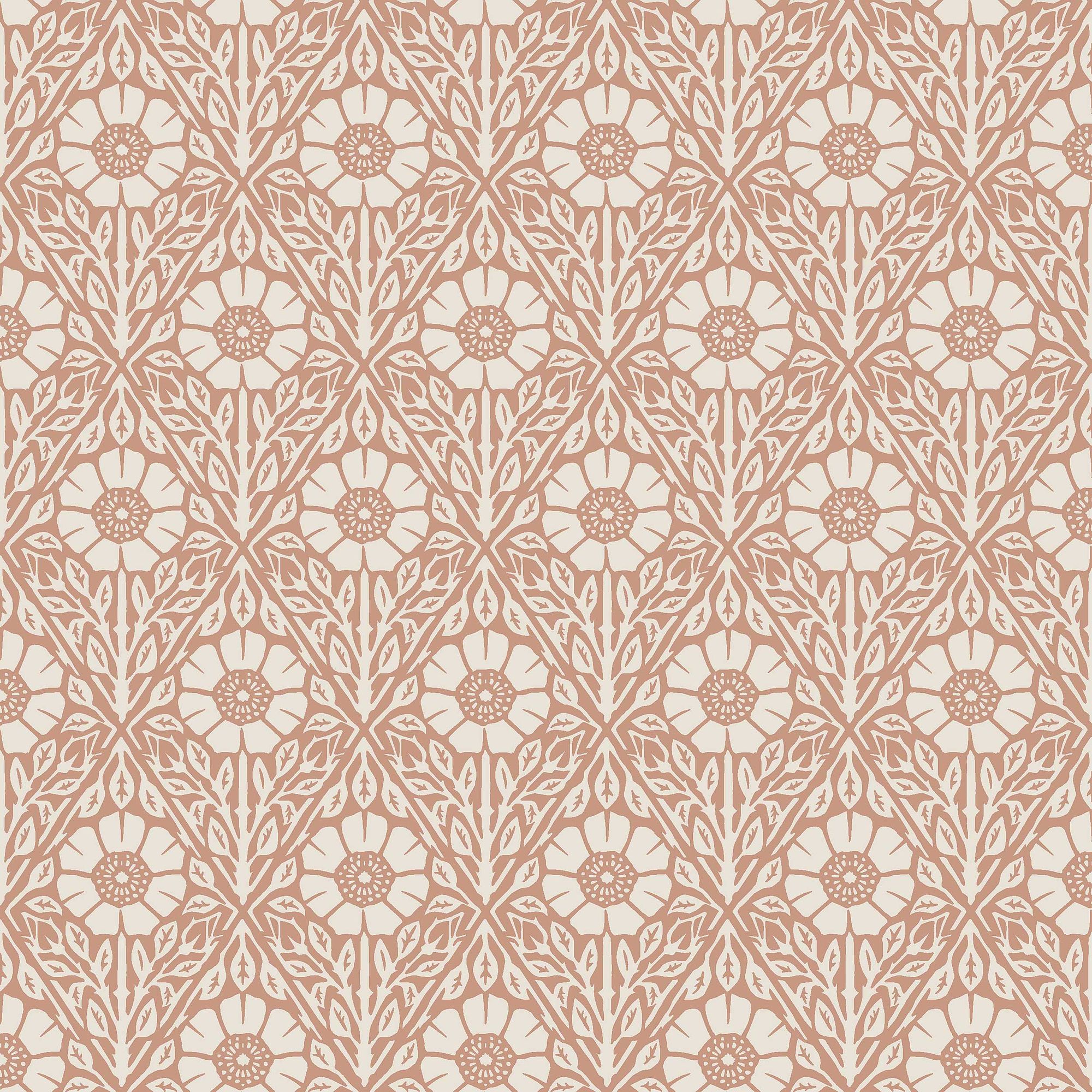 5812 Nyponros Red and White Wallpaper by Boråstapeter
