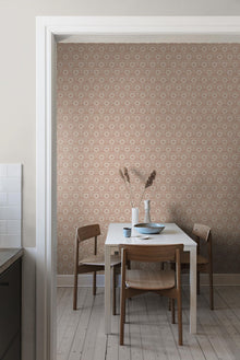 5812 Nyponros Red and White Wallpaper by Boråstapeter