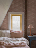 5812 Nyponros Red and White Wallpaper by Boråstapeter