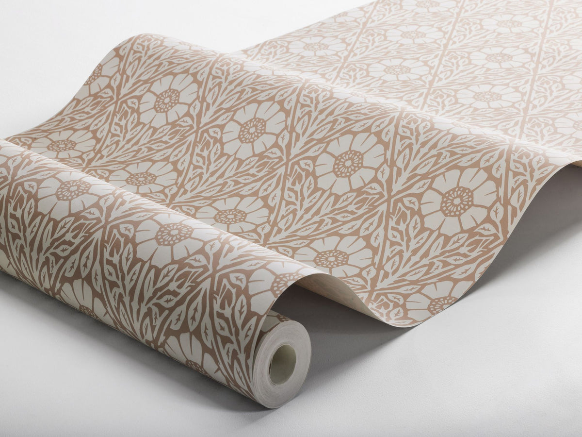 5812 Nyponros Red and White Wallpaper by Boråstapeter