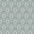 Nyponros Blue and Grey Nordic Folk Wallpaper by Boråstapeter