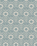 5813 Nyponros Blue and Grey Wallpaper by Boråstapeter