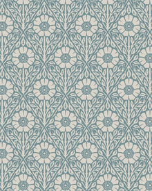 5813 Nyponros Blue and Grey Wallpaper by Boråstapeter