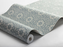 5813 Nyponros Blue and Grey Wallpaper by Boråstapeter