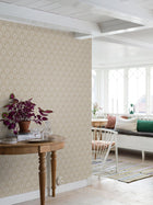 5814 Nyponros Brown and Beige Wallpaper by Boråstapeter