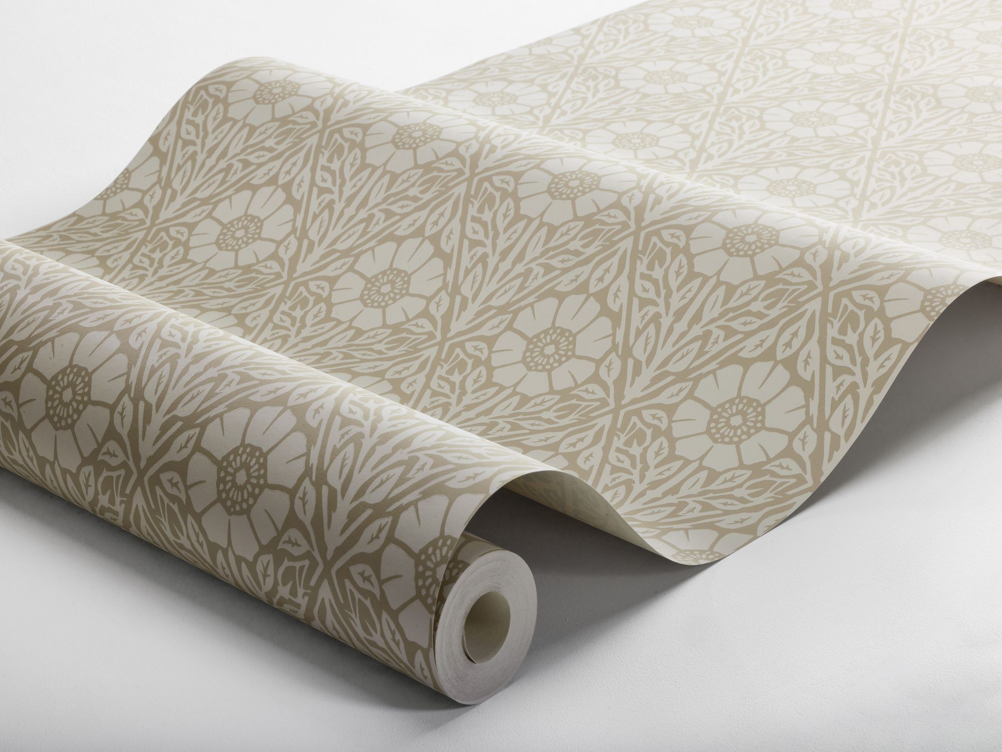 5814 Nyponros Brown and Beige Wallpaper by Boråstapeter