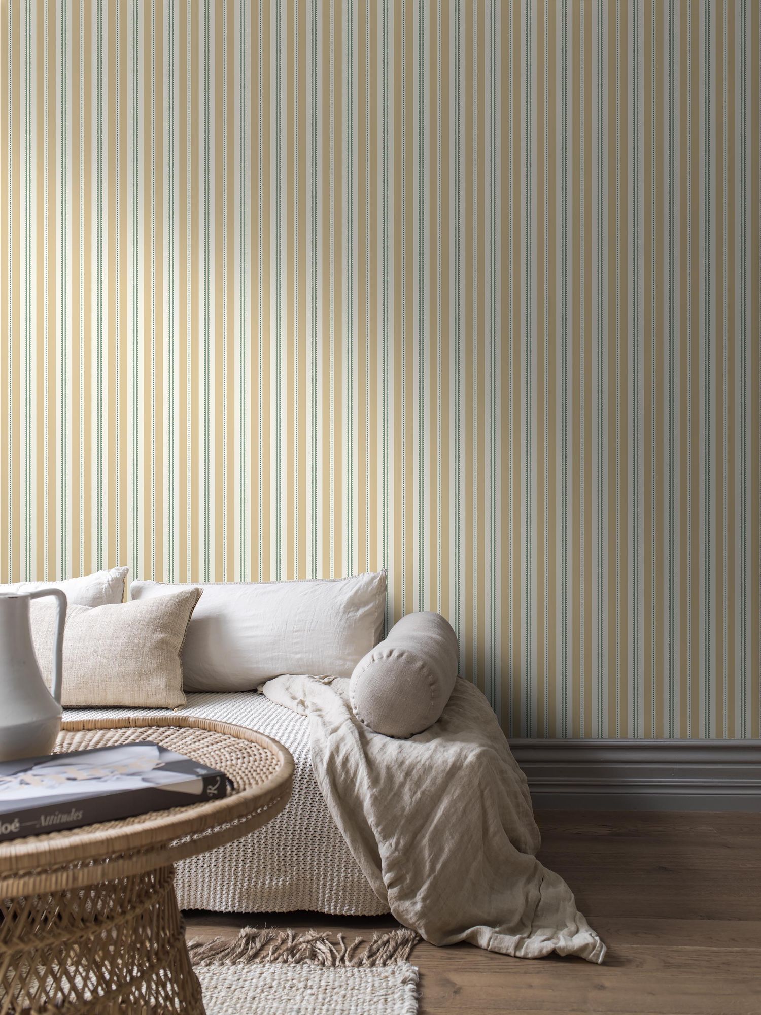 5816 Hedda Yellow and Green Wallpaper by Boråstapeter