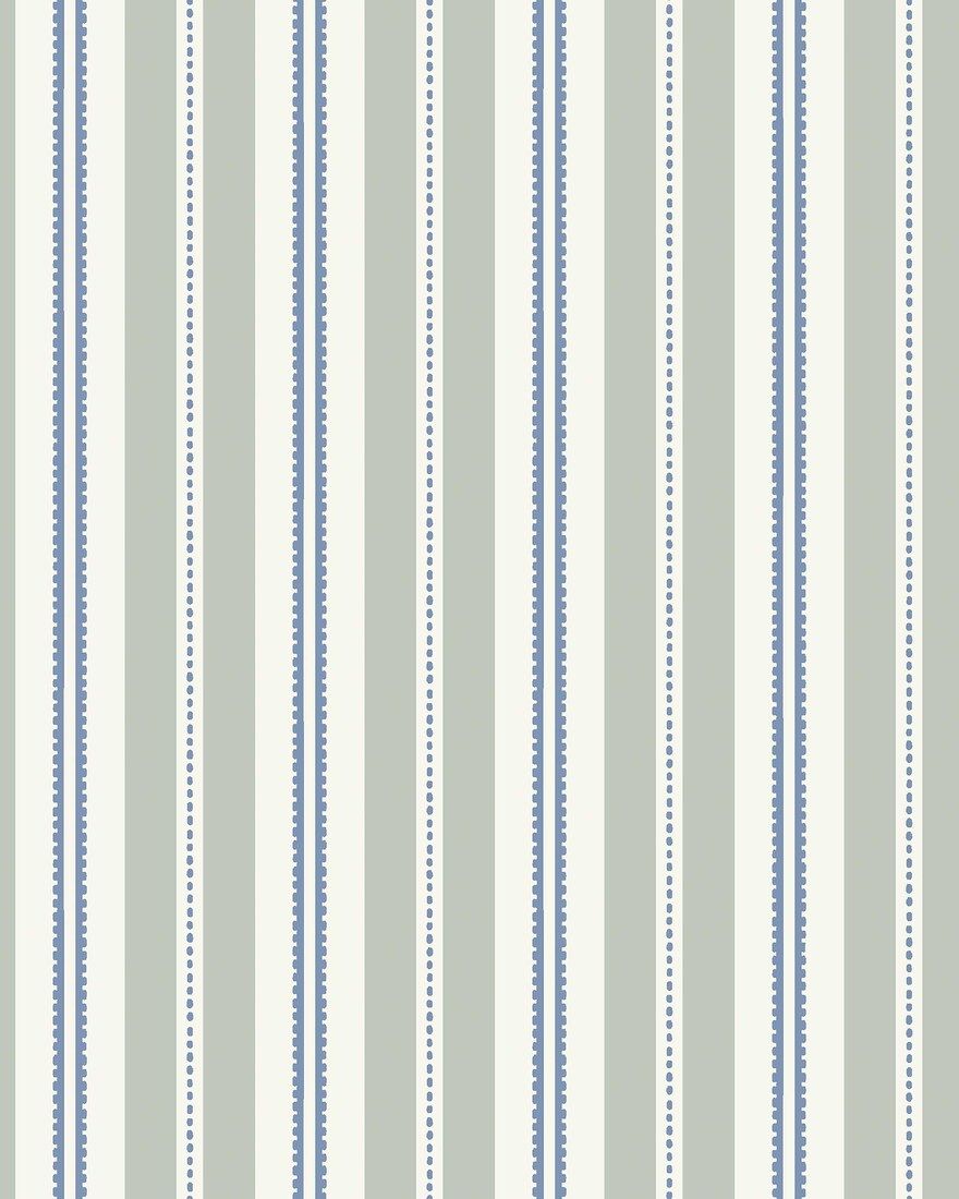 5817 Hedda Green and Blue Wallpaper by Boråstapeter