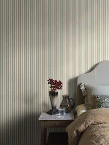 5819 Hedda Green and Red Wallpaper by Boråstapeter