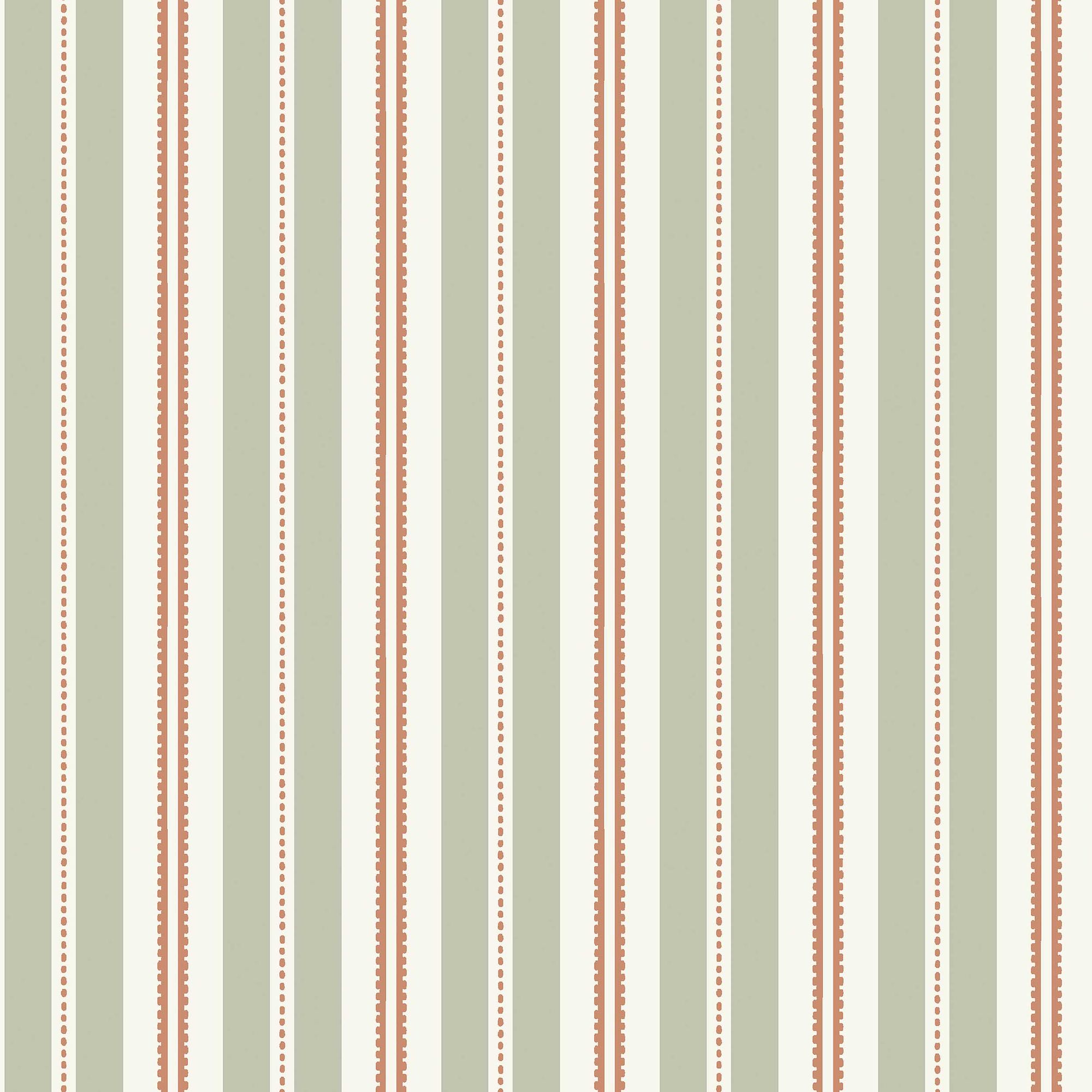 5819 Hedda Green and Red Wallpaper by Boråstapeter
