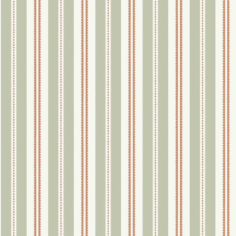 5819 Hedda Green and Red Wallpaper by Boråstapeter