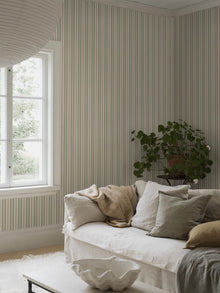 5819 Hedda Green and Red Wallpaper by Boråstapeter