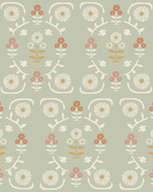 5820 Isolde Green and Multi Wallpaper by Boråstapeter