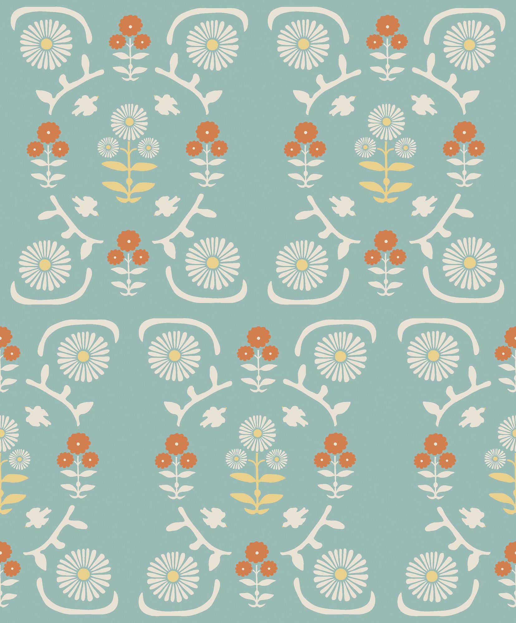 5821 Isolde Blue and Multi Wallpaper by Boråstapeter