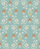 Isolde Blue and Multi Nordic Folk Wallpaper by Boråstapeter