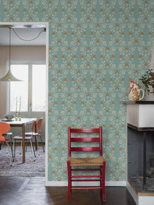 5821 Isolde Blue and Multi Wallpaper by Boråstapeter