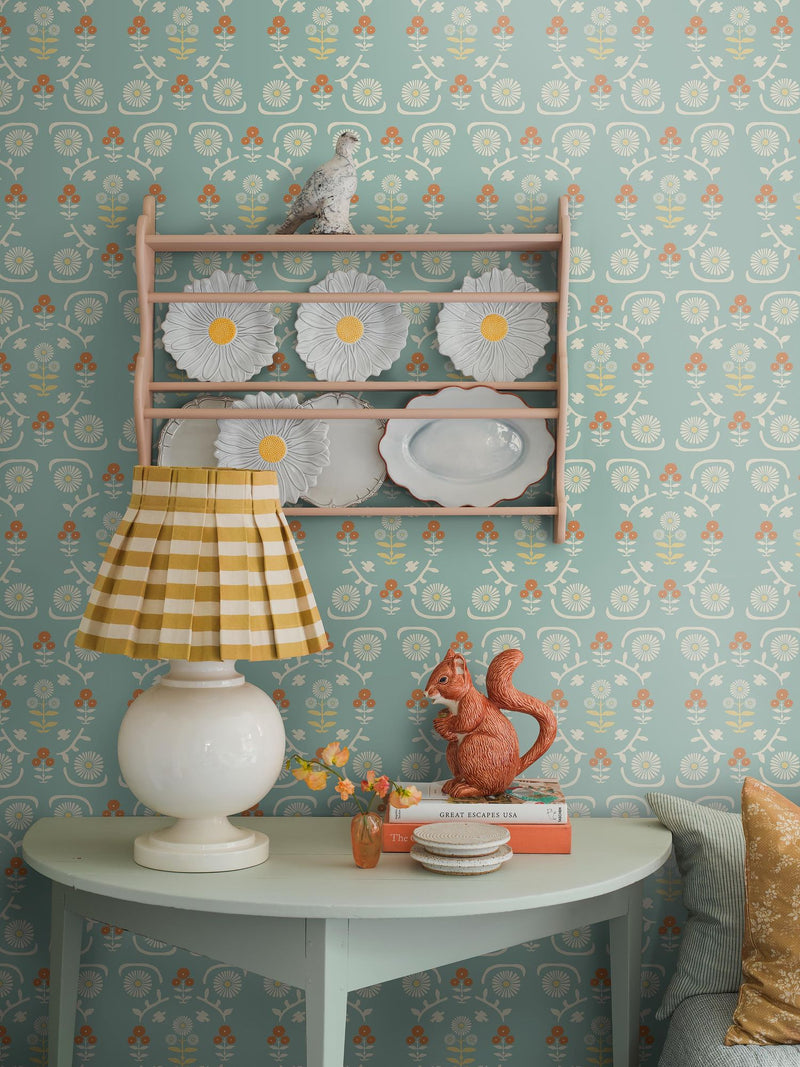 5821 Isolde Blue and Multi Wallpaper by Boråstapeter