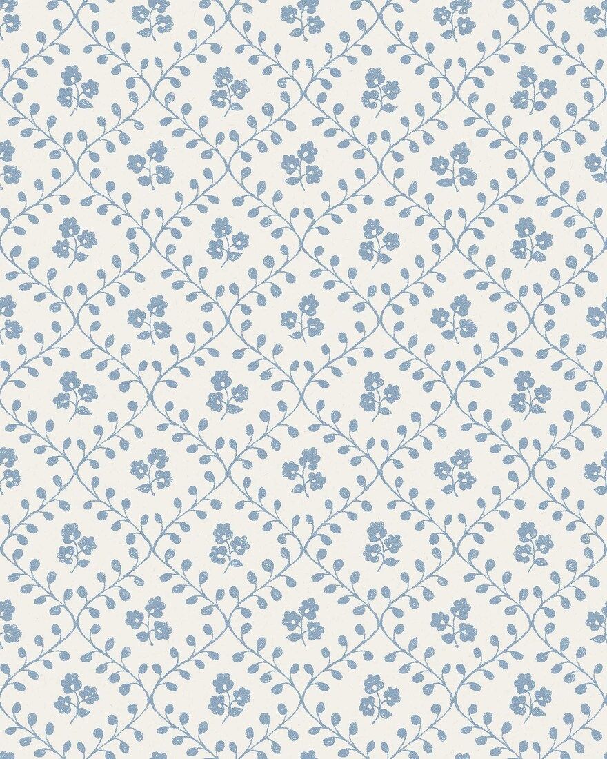 5822 Idun Blue and White Wallpaper by Boråstapeter