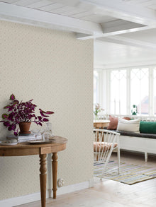 5824 Idun Beige and Brown Wallpaper by Boråstapeter