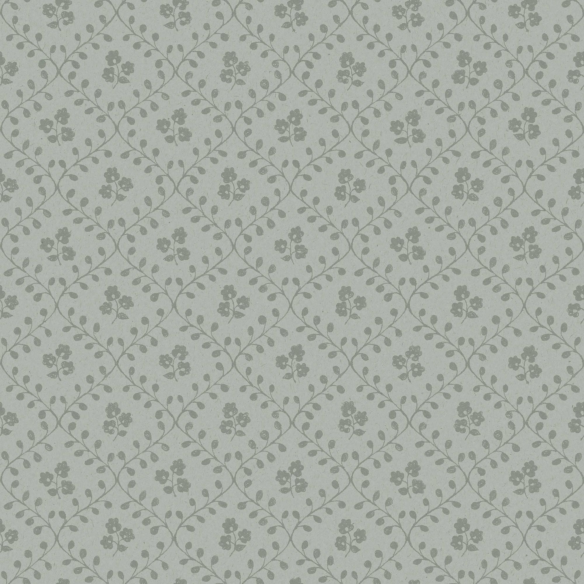 5825 Idun Green and Grey Wallpaper by Boråstapeter