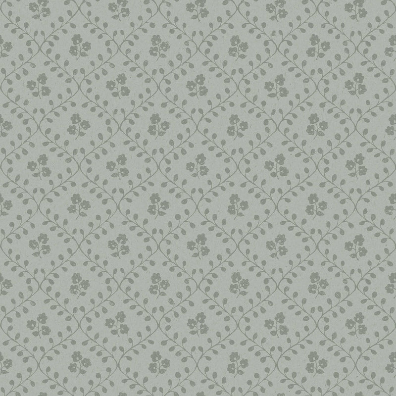 5825 Idun Green and Grey Wallpaper by Boråstapeter