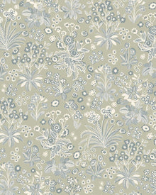 5826 Tuva Green and Multi Wallpaper by Boråstapeter