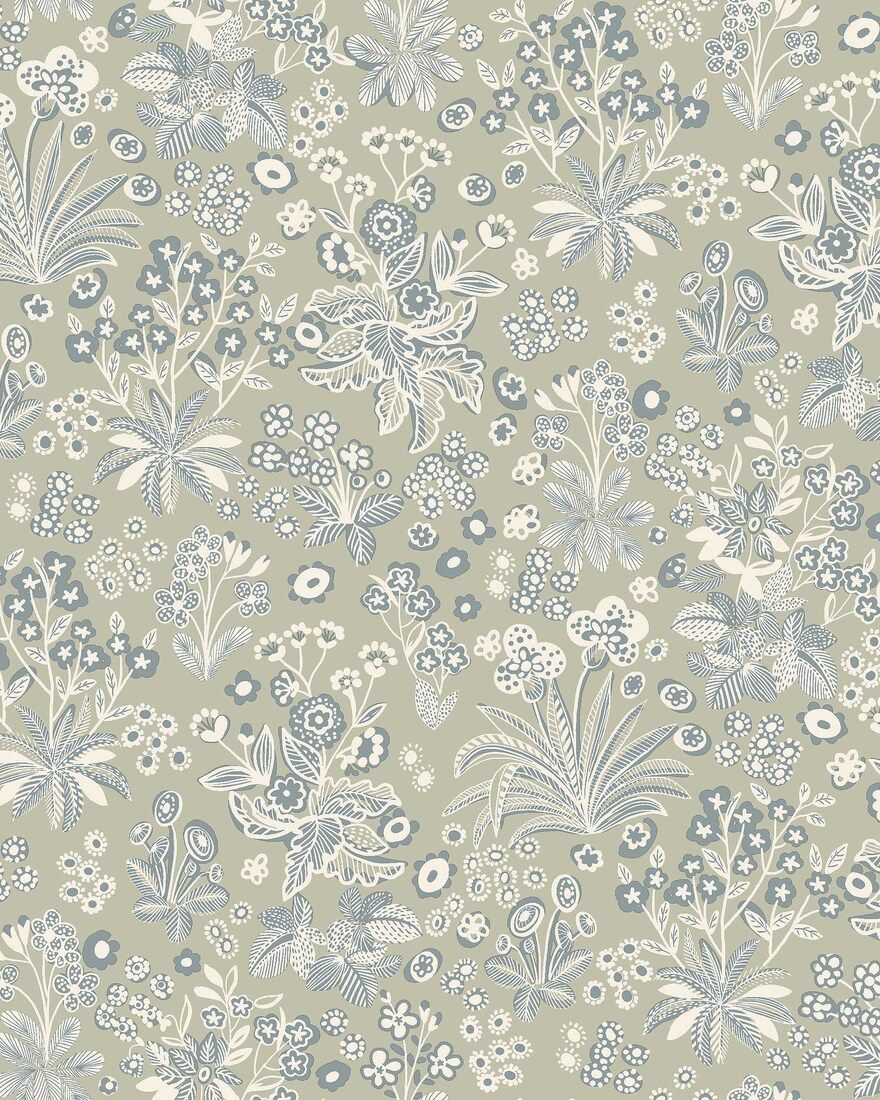 5826 Tuva Green and Multi Wallpaper by Boråstapeter